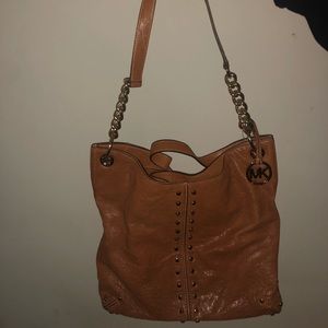 Michael Kors Uptown Astor Gold Studded ShoulderBag